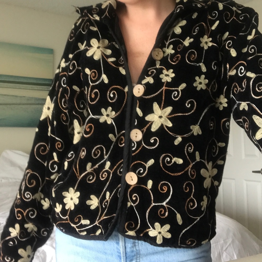 Floral Vintage Sweater, Size Small
